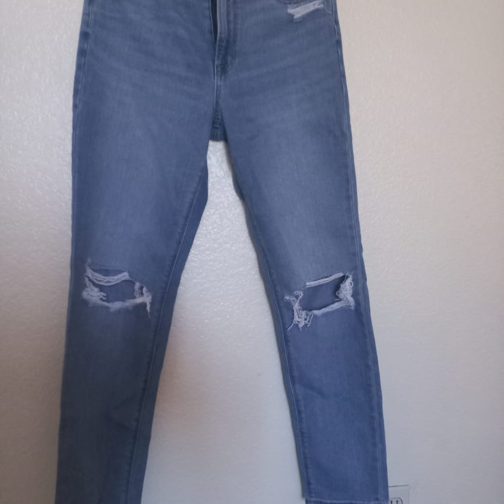 Women's Blue Distressed Jeans